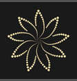 abstract dotted flower shape design element vector image vector image