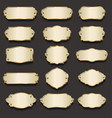 retro vintage golden frames collection 2 vector image