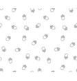 acorn seamless pattern in doodle stylehand drawn vector image