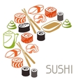 background with sushi vector image