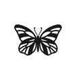 butterfly icon silhouette vector image