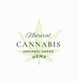elegant cannabis abstract sign symbol vector image