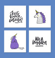 set of magic cards vector image vector image