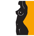 silhouette fat and slim girls vector image