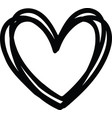 stacked heart monogram design graphic clipart vector image vector image