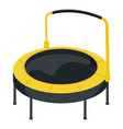 fitness trampoline icon cartoon elastic vector image vector image