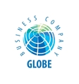 earth logo template globe sign vector image