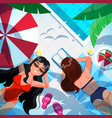 flat summer season celebration vector image