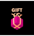 logo box with gifts vector image
