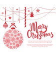 merry christmas poster text vector image