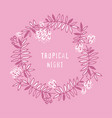 modern floral design with tropical abstract leaves vector image