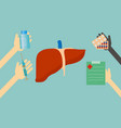 treatment of liver vector image