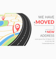 we have moved vector image vector image