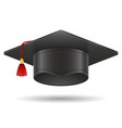 academic graduation mortarboard square cap vector image