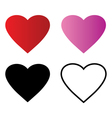 basic red heart symbol shape outline vector image