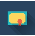 diploma flat icon vector image