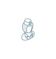 nurse avatar doctor isometric icon 3d line art vector image vector image