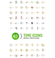 set of abstract logo ideas time concepts vector image