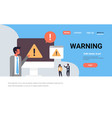 warning concept danger piracy error background vector image