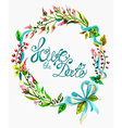 watercolor floral frame for wedding invitation vector image
