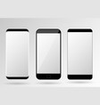 mobile phones mockup blank screen set vector image