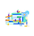 students train by digital technology infographic vector image