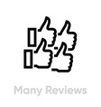 many reviews icon editable outline vector image vector image