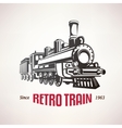 retro train vintage symbol emblem label vector image vector image