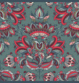 seamless pattern with hand drawn paisley vector image vector image