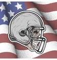 skull in a helmet to play football vector image vector image
