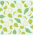 coconut seamless pattern island theme vector image vector image