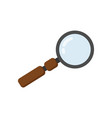 magnifying glass icon in flat design vector image