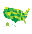 map of united states america usa in four vector image