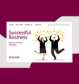 successful business landing template vector image