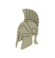 greek phalanx helmet of ancient greece warrior vector image