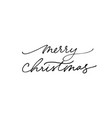 merry christmas brush lettering vector image vector image