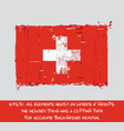 swiss flag flat - artistic brush strokes vector image vector image