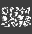 cartoon smoke comic explosion dust blow puff vector image