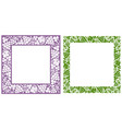 square frame with grape pattern set vector image vector image