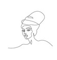 abstract portrait pretty young woman african vector image