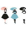 beautiful girl combed and dressed in retro pinup vector image vector image