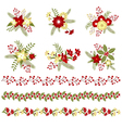 christmas bouquets and borders vector image
