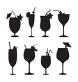 cocktail silhouettes vector image