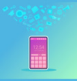 mobile social media icons application interface vector image vector image