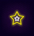 neon five point star vector image vector image