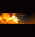 neon glowing bubbles circles magic energy space vector image vector image