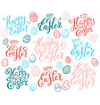 set of hand drawn calligraphy for happy easter vector image