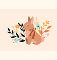 easter boho bunny with eggs vector image vector image