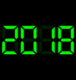 electronic digits 2018 vector image