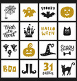 halloween templates badges set vector image vector image